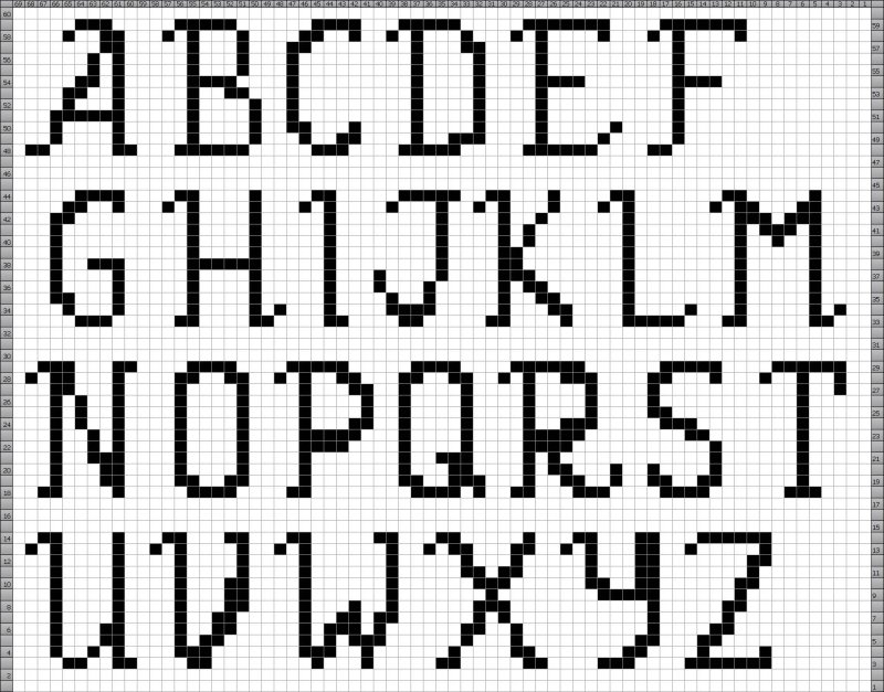 Буквы в пиксельном стиле