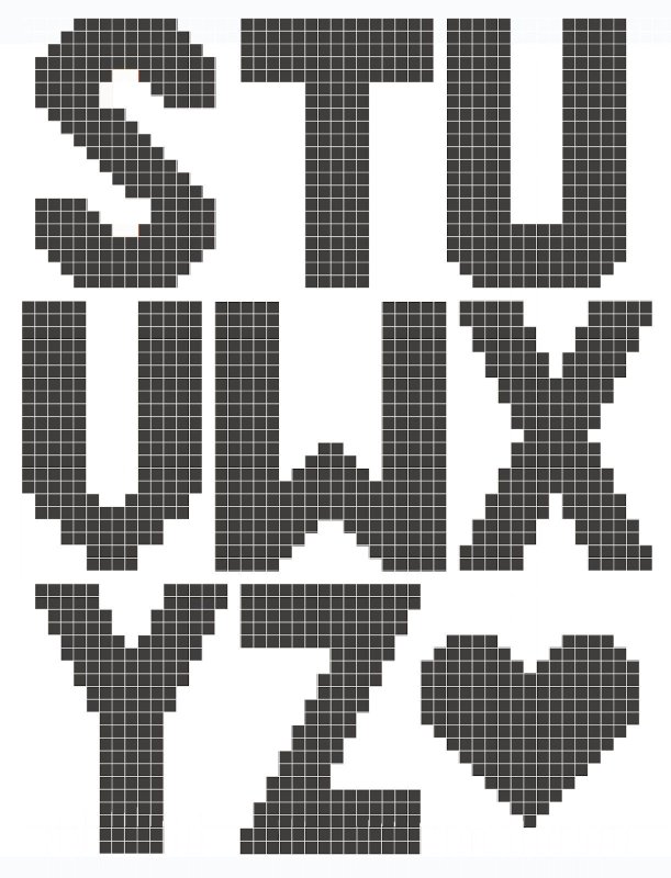 Буквы по пикселям