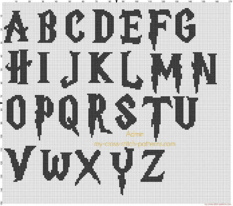 Алфавит вышивка крестом схемы