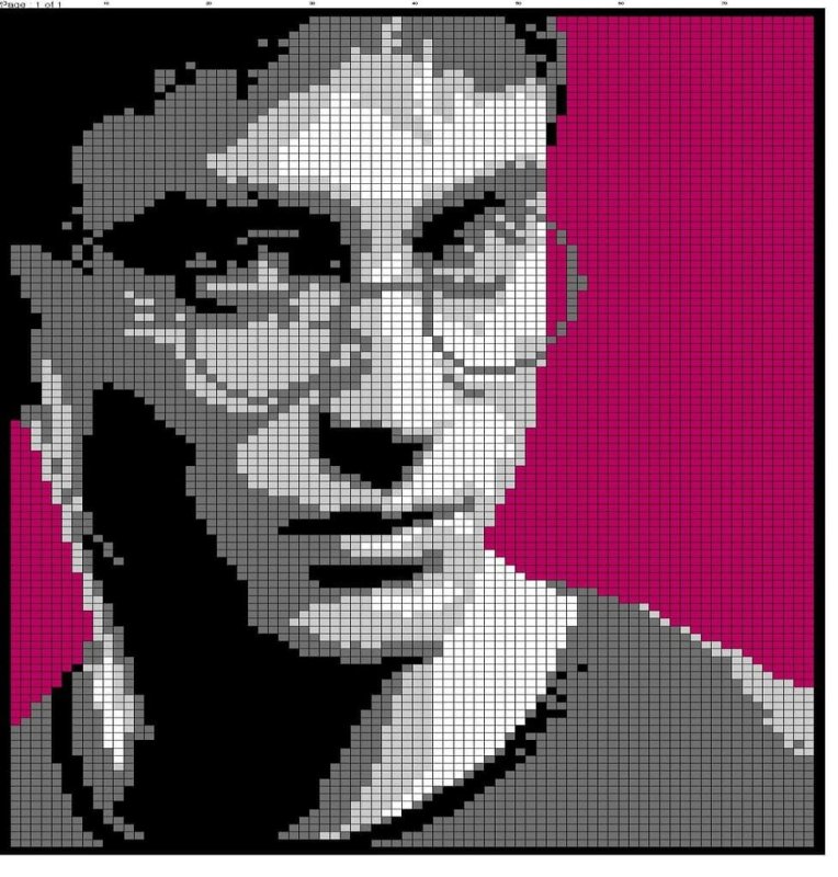 Пиксельный портрет Гарри Поттера