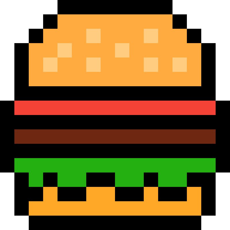 Пиксельный гамбургер