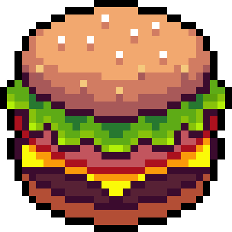 Пиксельный гамбургер