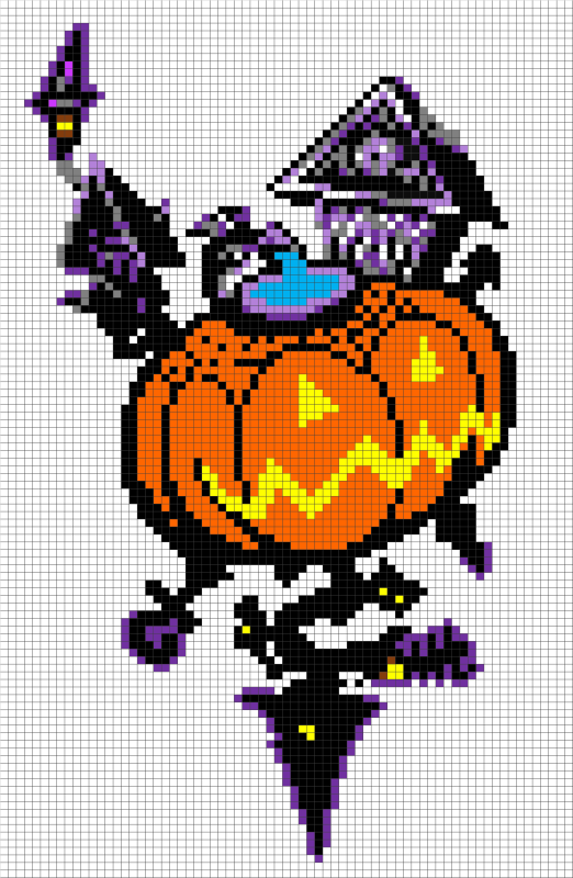 Хэллоуинские пиксель арты