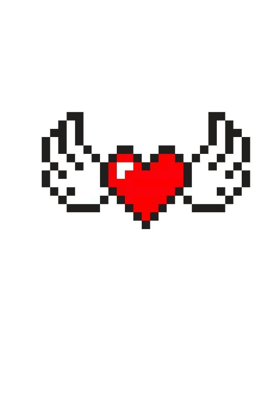 Пиксельные сердечки