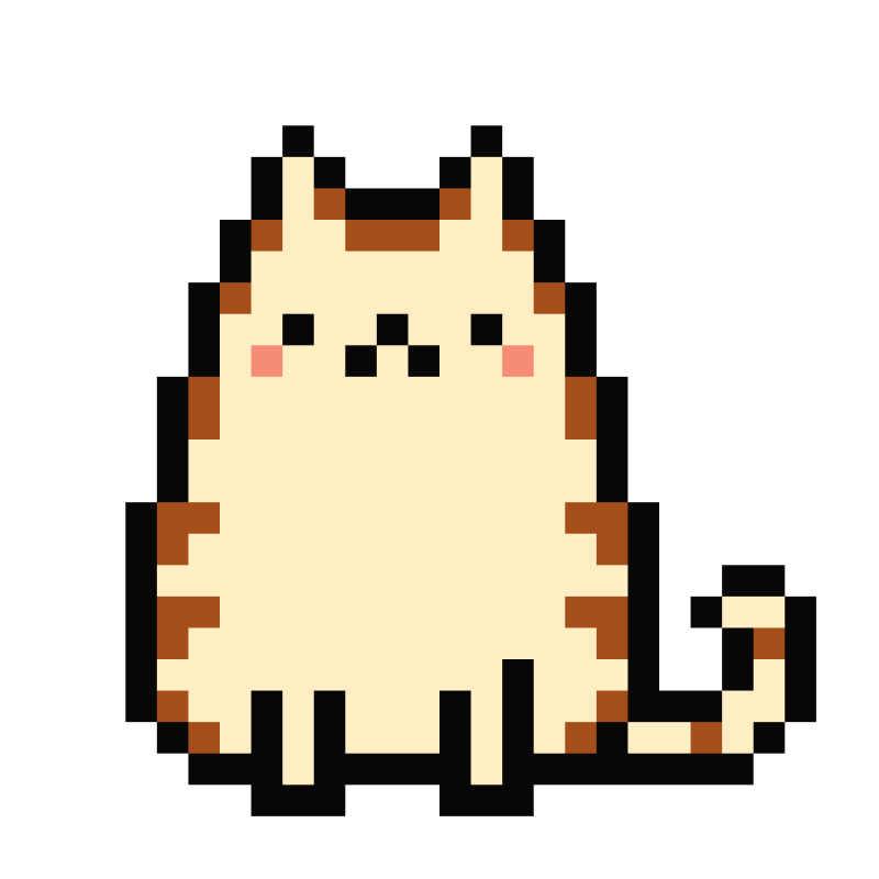 Кот пиксель