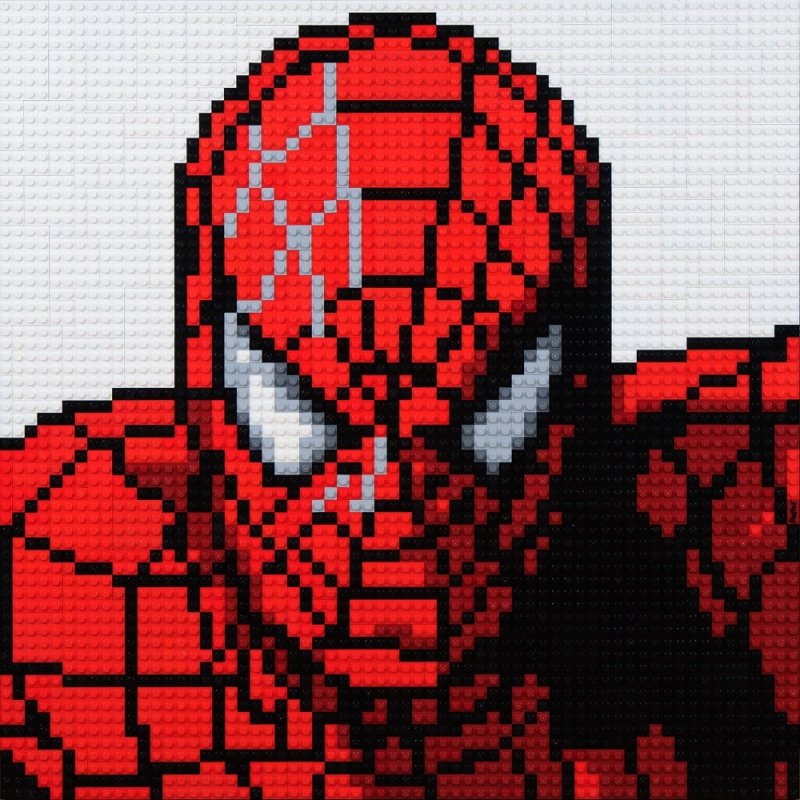 Человек паук Pixel Art