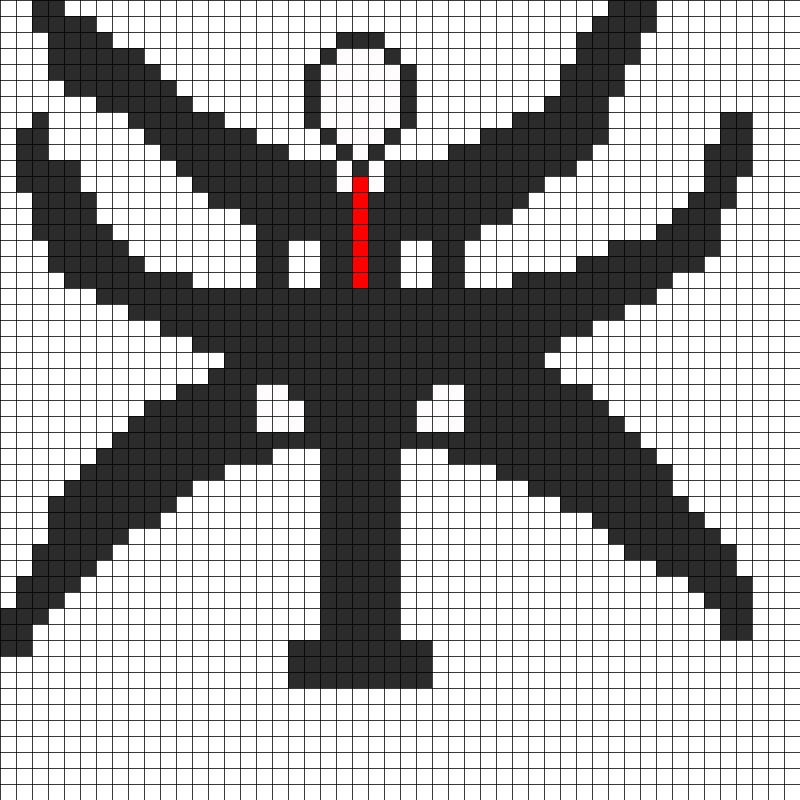 Схема человека паука по клеточкам