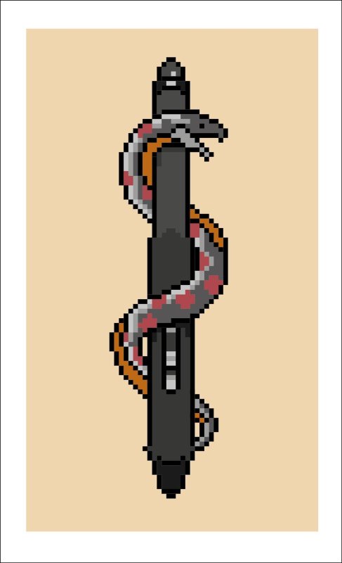 Пиксельная змея
