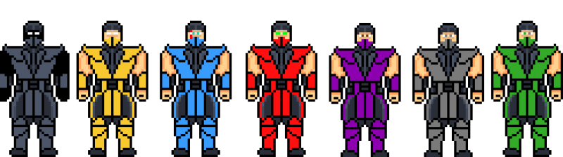 Mortal Kombat герои пиксельные