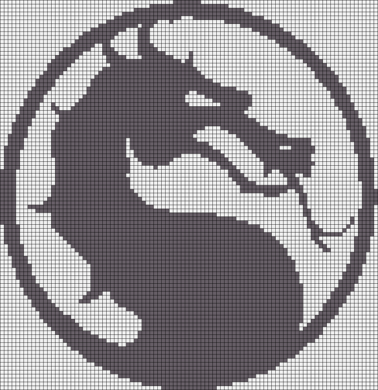 Схема вышивки крестом дракон
