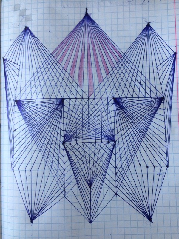 Геометрические рисунки ручкой в тетради