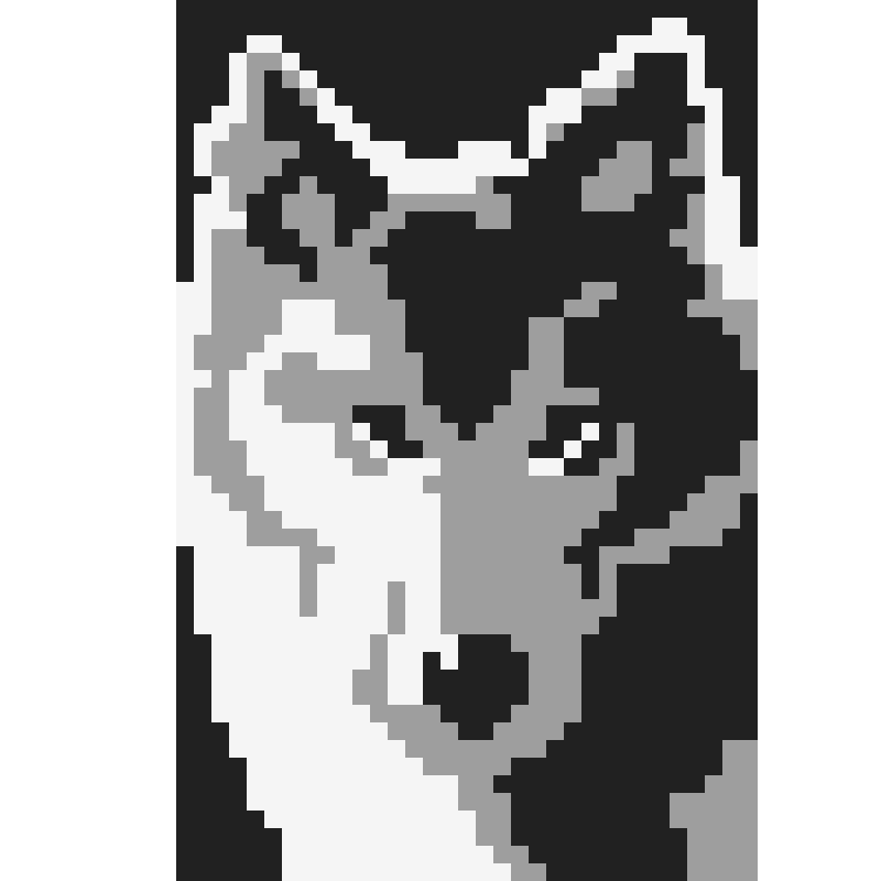Волк пиксель