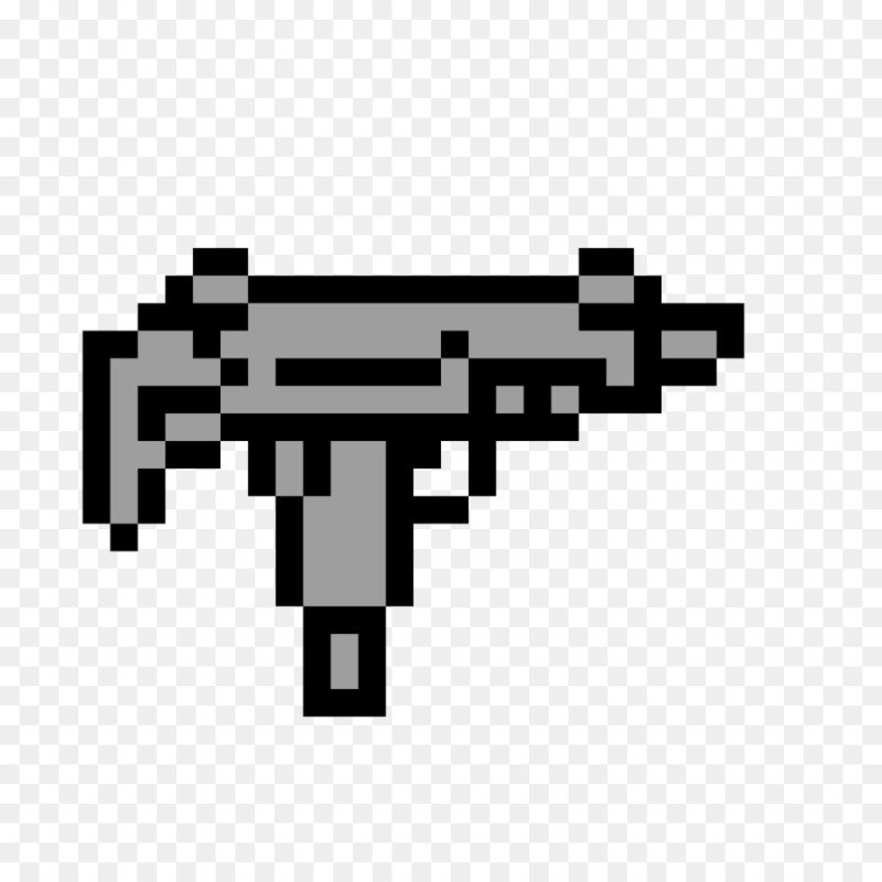 Пистолет пиксель арт 16x16