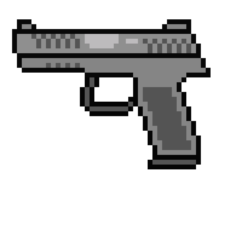 Пистолет пиксель арт 16x16