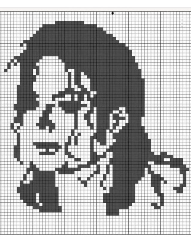 Портрет Майкла Джексона по пикселям