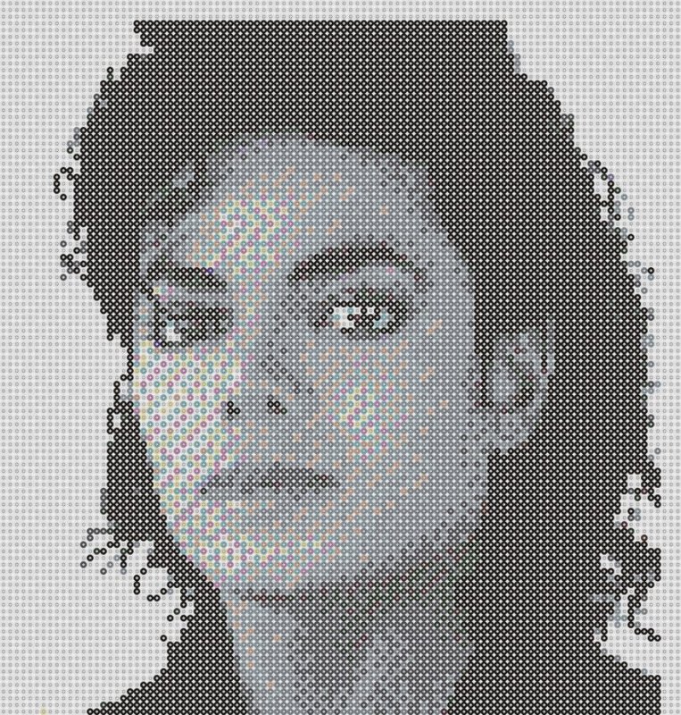 Вышивка крестом портреты Майкл Джексон