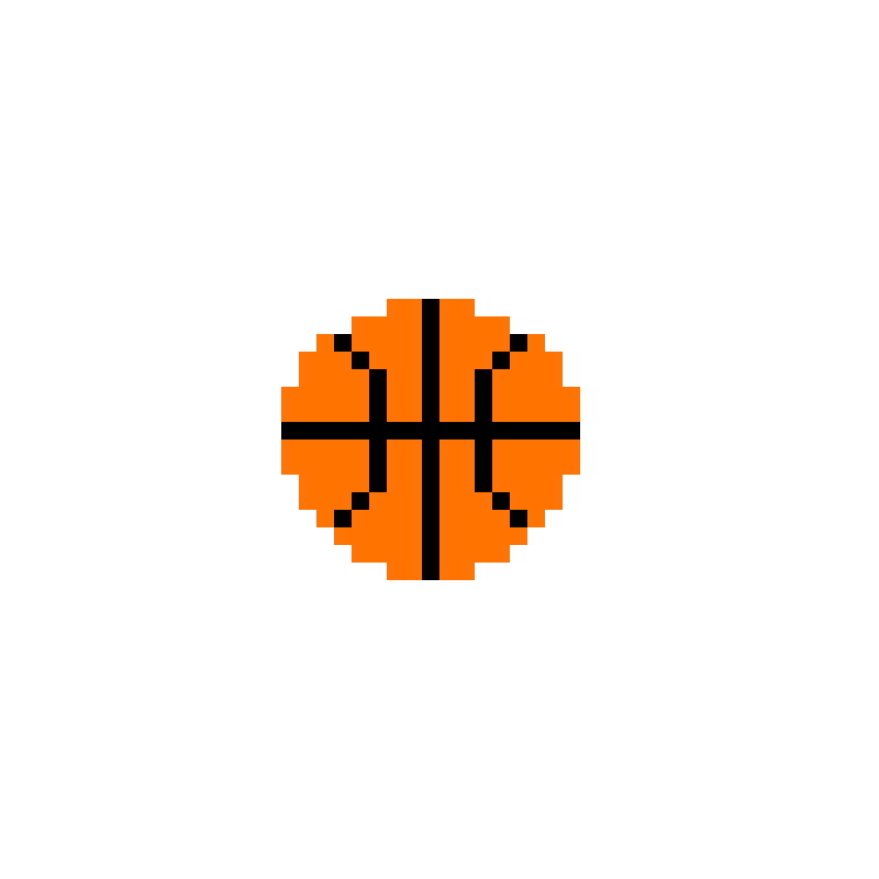 Баскетбольный мяч пиксель арт