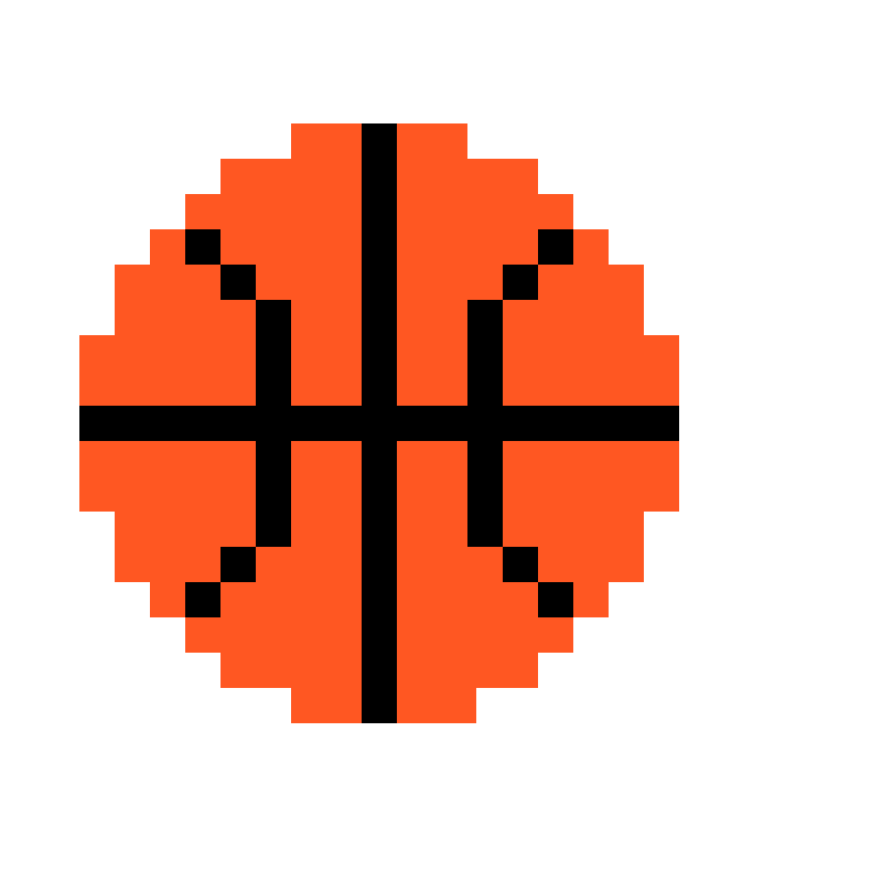 Пиксельный баскетбольный мяч