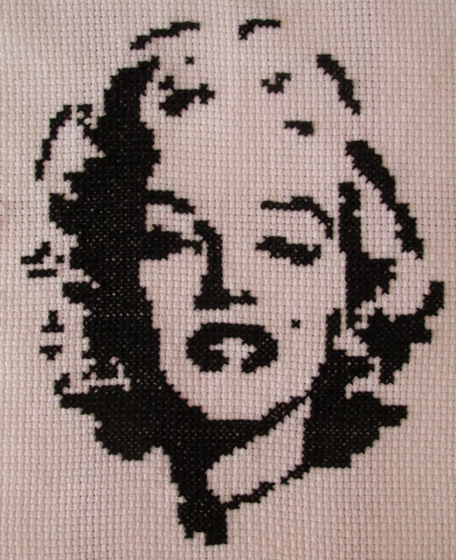 Мерлин Монро вышивка крестом схемы