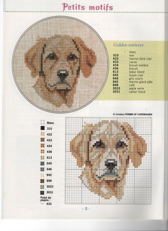Схемы вышивки крестом собаки