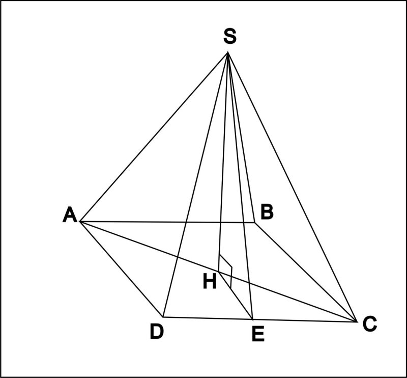Высота четырехугольной пирамиды