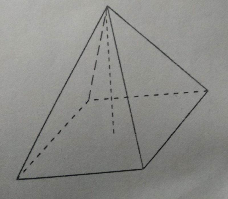 Модель четырехугольной пирамиды