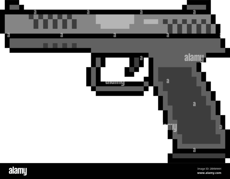 Пиксельный пистолет 16x16