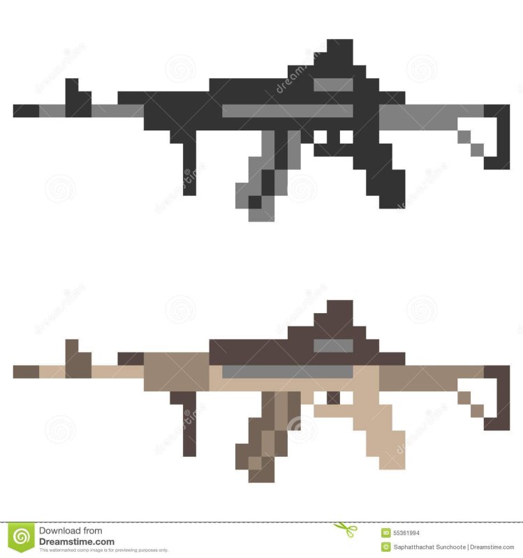 Оружие пиксель арт винтовки