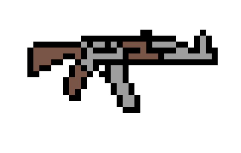 AK 47 пиксель арт