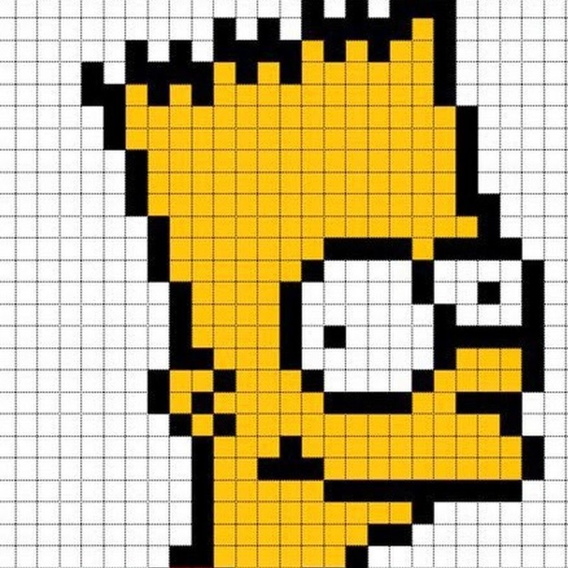 Барт симпсон пиксельный