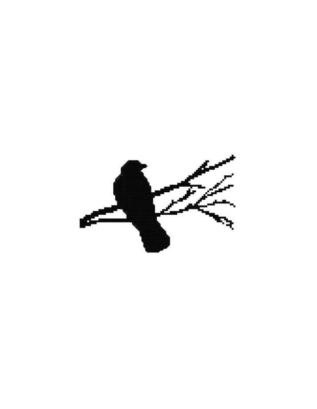 Ворона вышивка крестом схемы