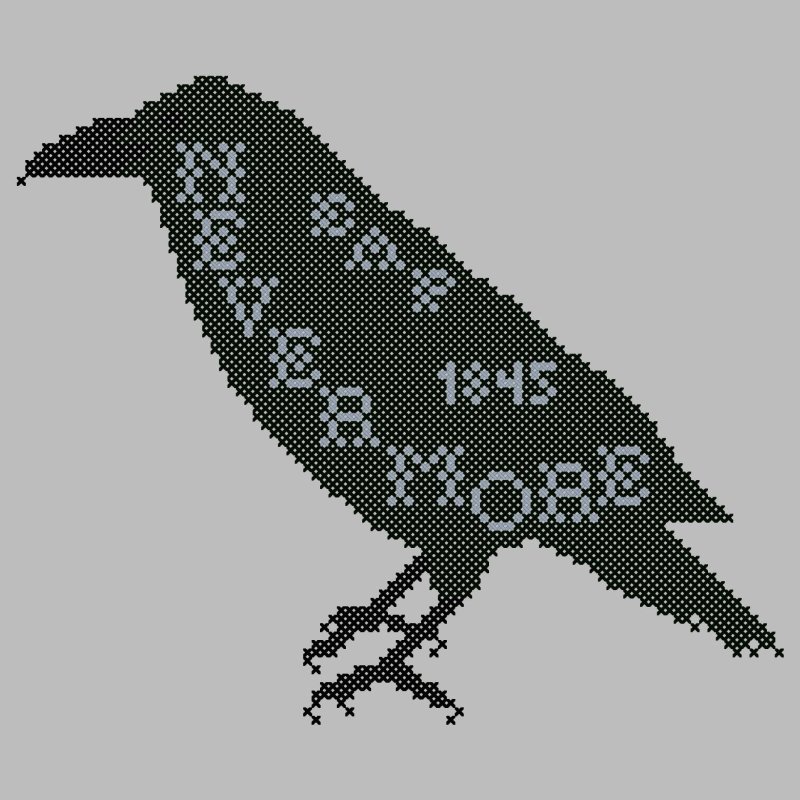 Raven Nevermore Cross Stitch