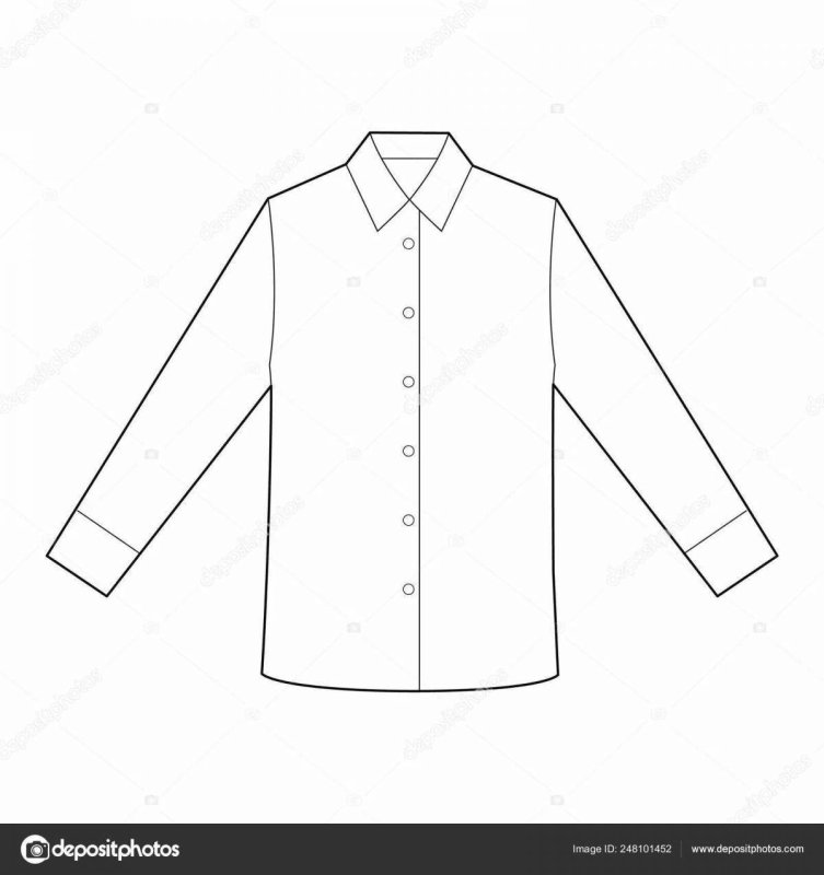 Рисунок рубашки для раскрашивания
