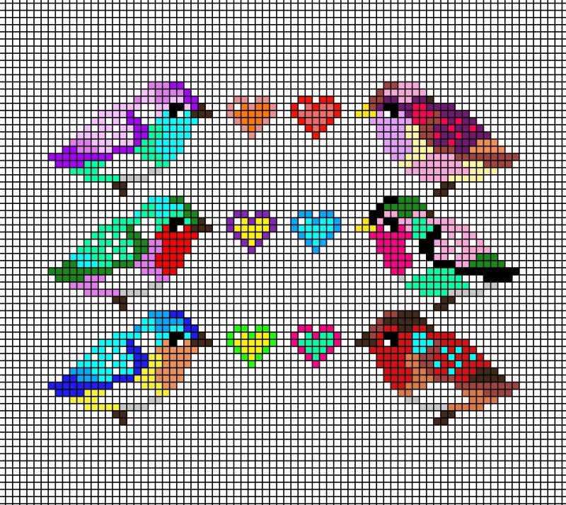 Cute Birds pixelart