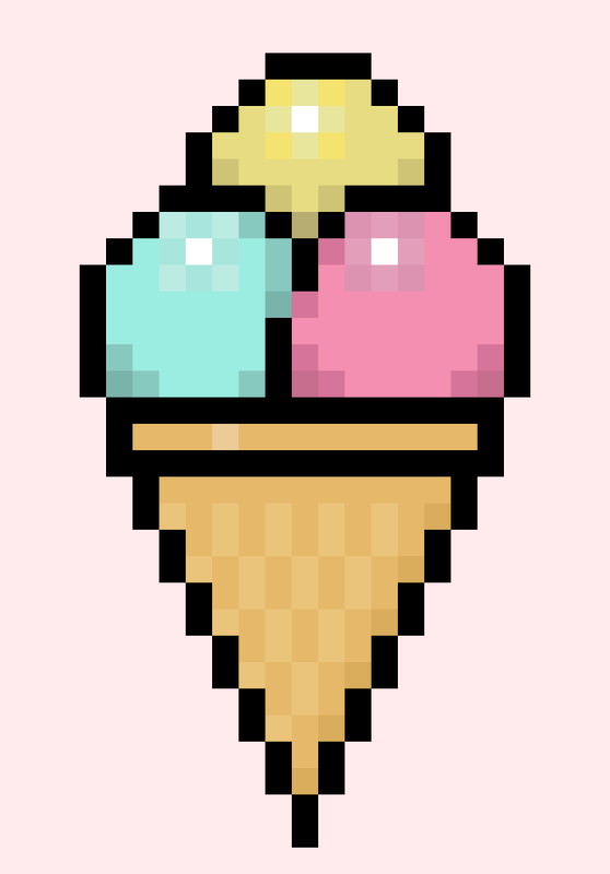 Мороженое пиксель арт