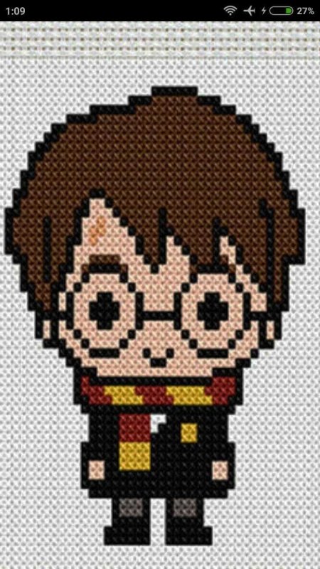 Пиксельное рисование Гарри Поттер
