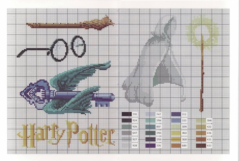 Закладки крестиком схемы Гарри Поттер