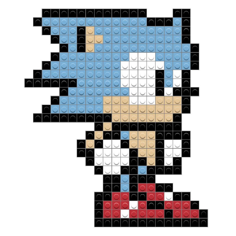 Sonic the Hedgehog Pocket Adventure по клеточкам