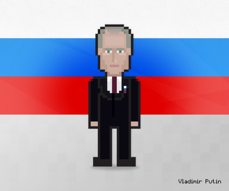 Путин пиксель арт