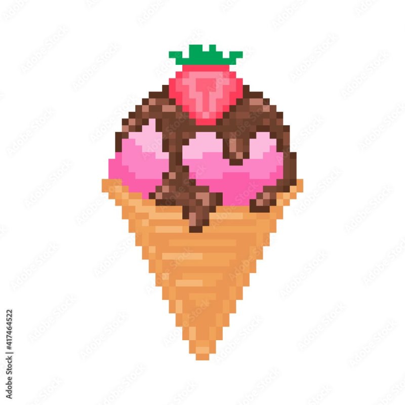 Шоколадное пиксельное мороженое