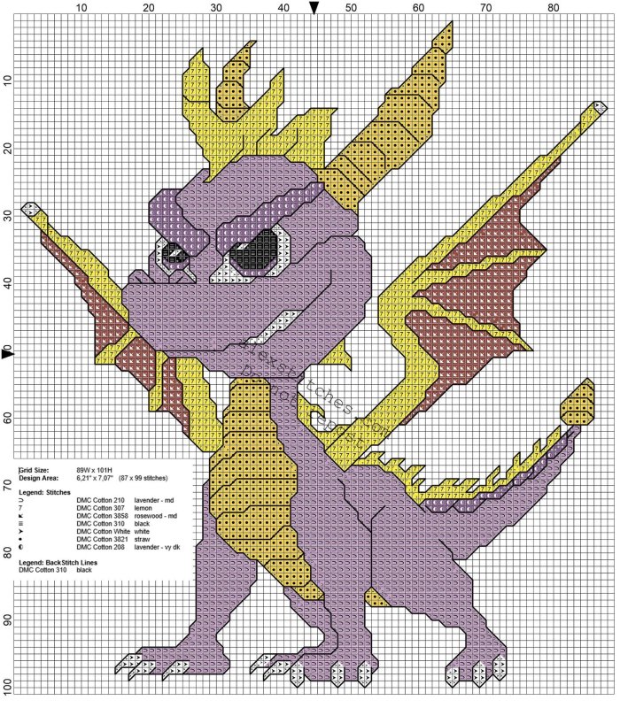 Spyro дракончик вышивка