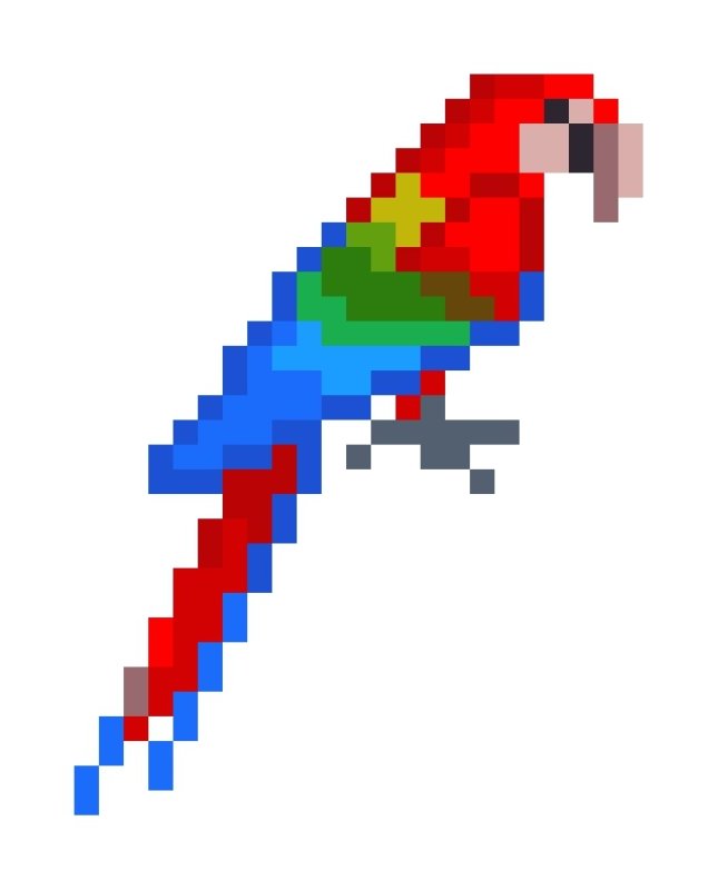 Пиксельный попугай