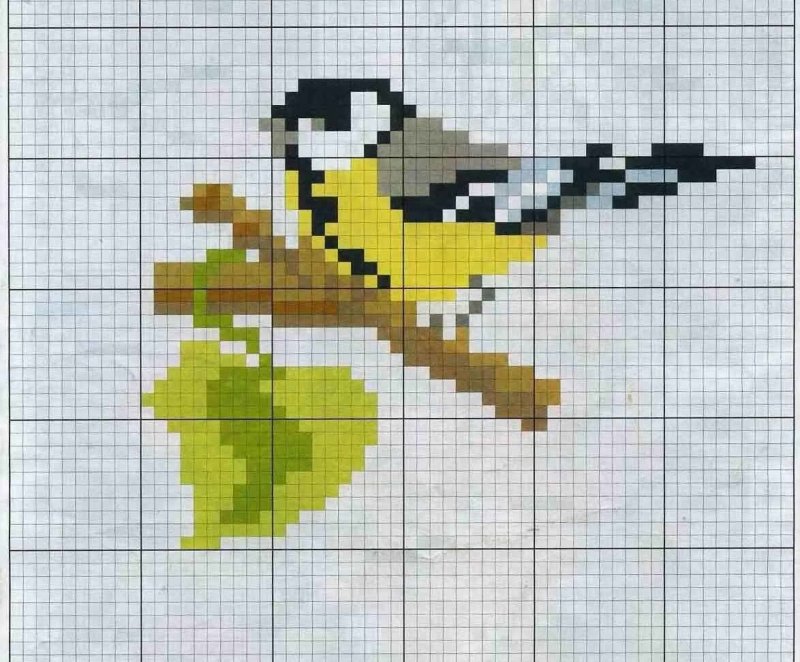 Схемы вышивки крестом птицы