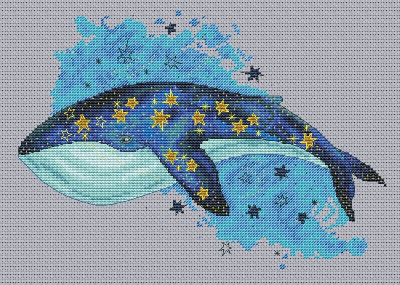 Вышивка кит
