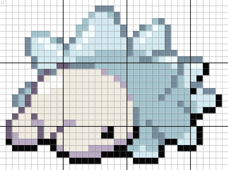 Вязаный коврик пиксельный покемон