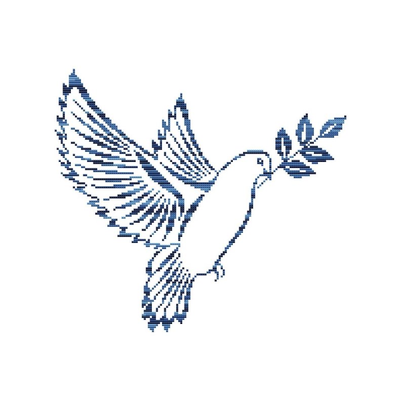 Схема вышивки голубь мира