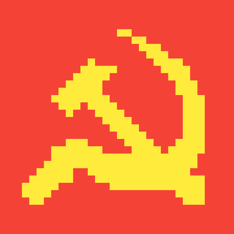 Флаг СССР пиксель арт 16x16