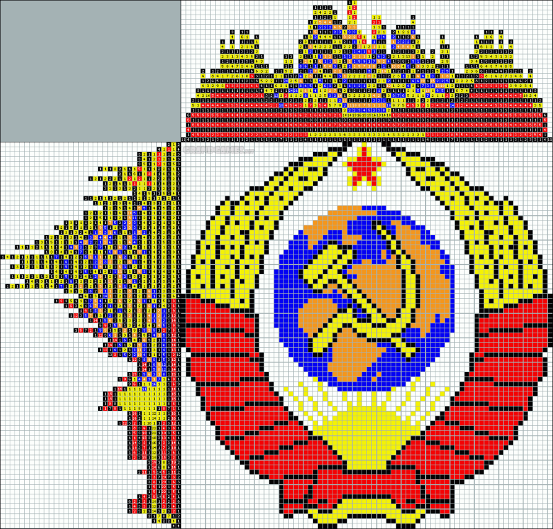 Герб СССР вышивка