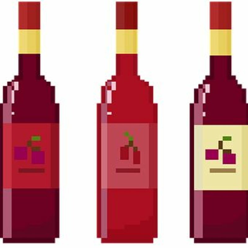 Вино бутылка пиксельная