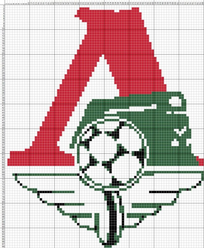 Схемы вышивки крестом футбольные клубы